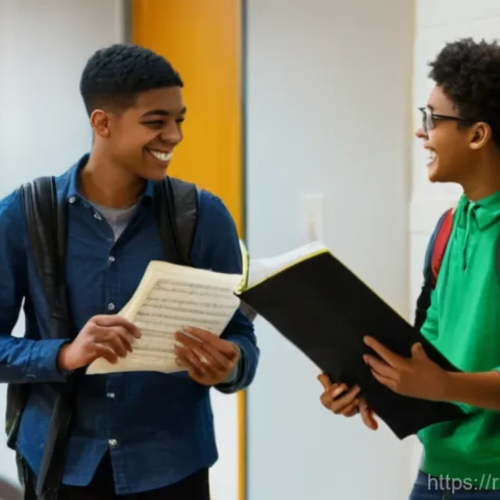 연주가 시험 대비 스터디 그룹 운영법 - **Prompt 1: "The Spark of Collaboration"**
    "A vibrant, medium shot of three young adult musician...