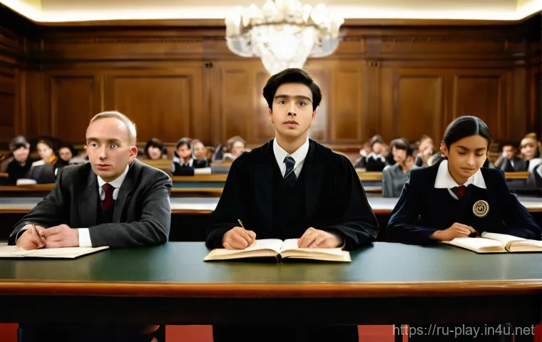 연주가가 실기 시험 후 피드백 받는 방법 - **Prompt 1: Deciphering the Commission's Non-Verbal Cues**
    "A young, earnest student, perhaps a ...